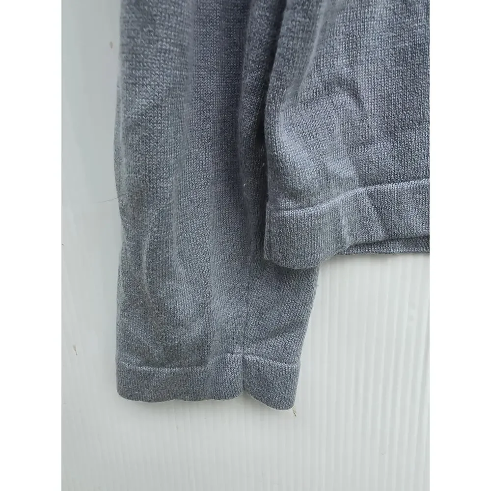 Banana Republic Blue Silk Cashmere V-Neck Classic Luxury Sweater Size Large